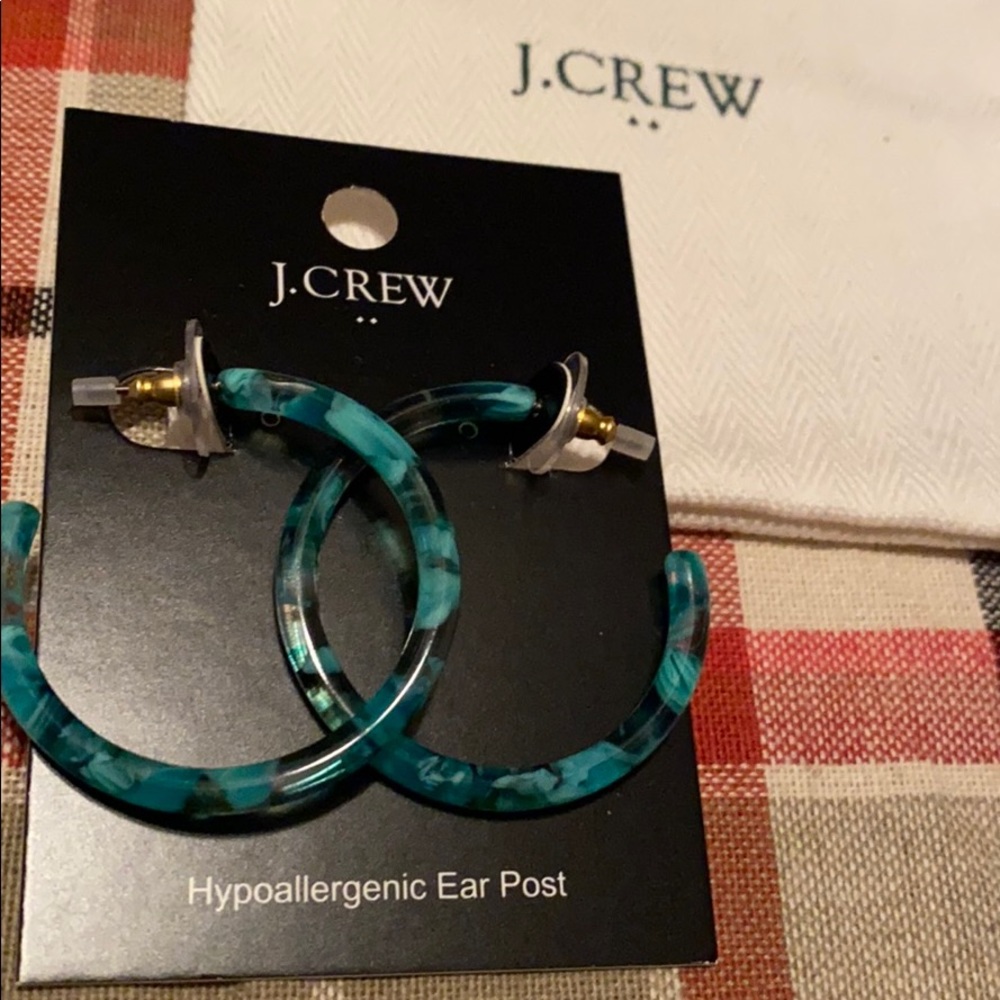 J. Crew tortoise hoop earrings NWT